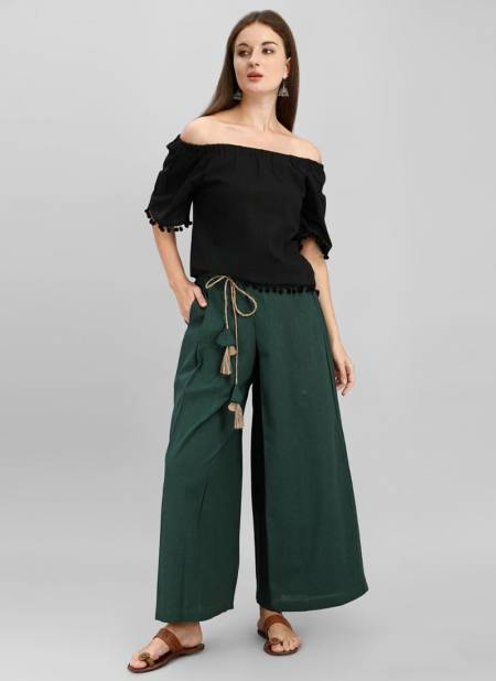 Green And Black MESMORA MF Trendy Look Western Top With Bottom Heavy Collection 1102